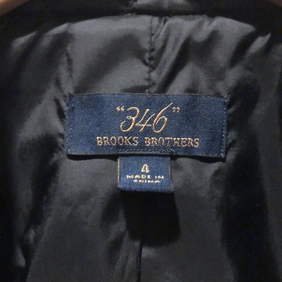 Sale! Black Quilted Jacket Sz. 4 Brooks Brothers - Picture 6 of 9